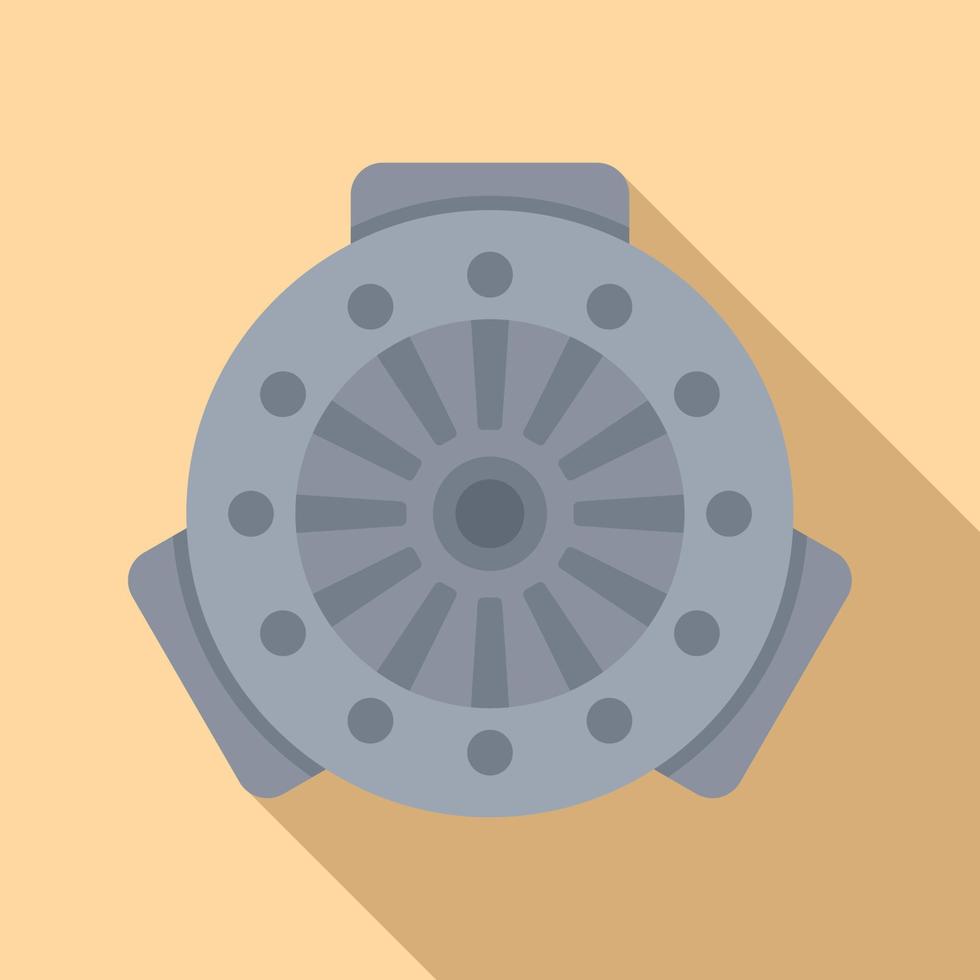 Clutch system icon flat vector. Car disk vector