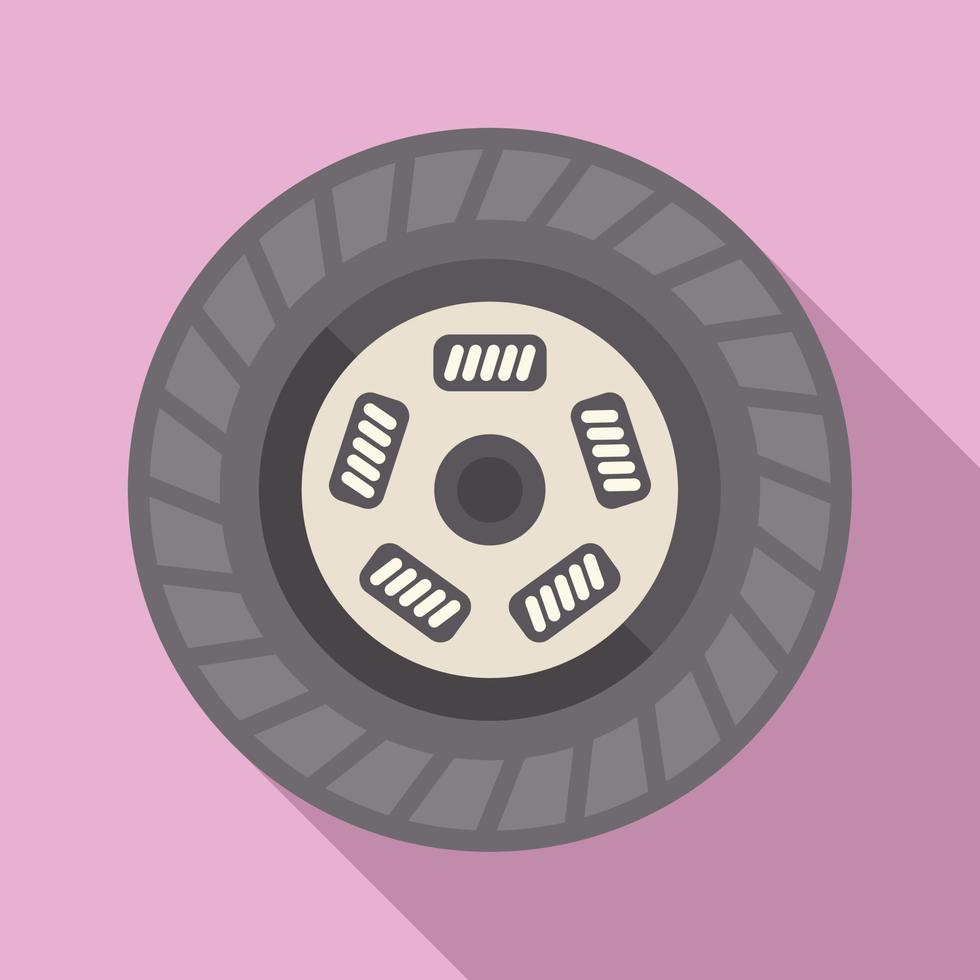 Clutch equipment icon flat vector. Car disk vector