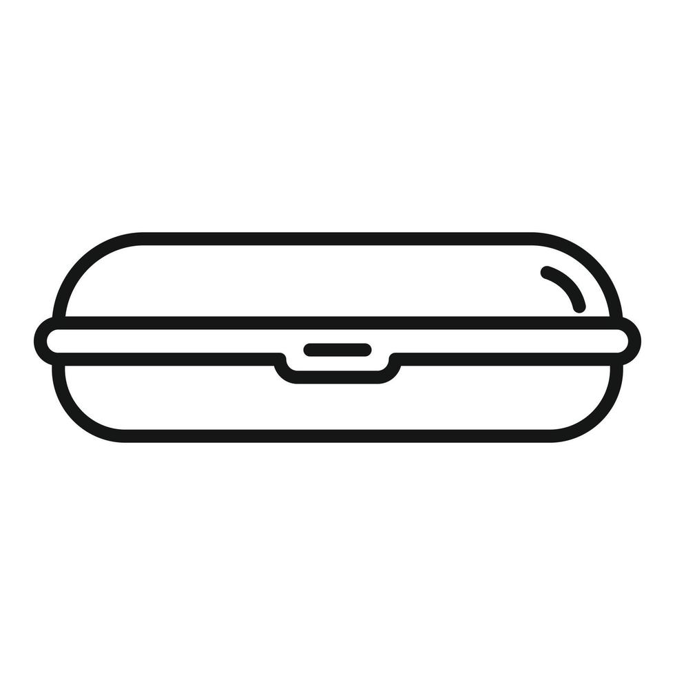 bocadillo caja icono contorno vector. rápido comida vector