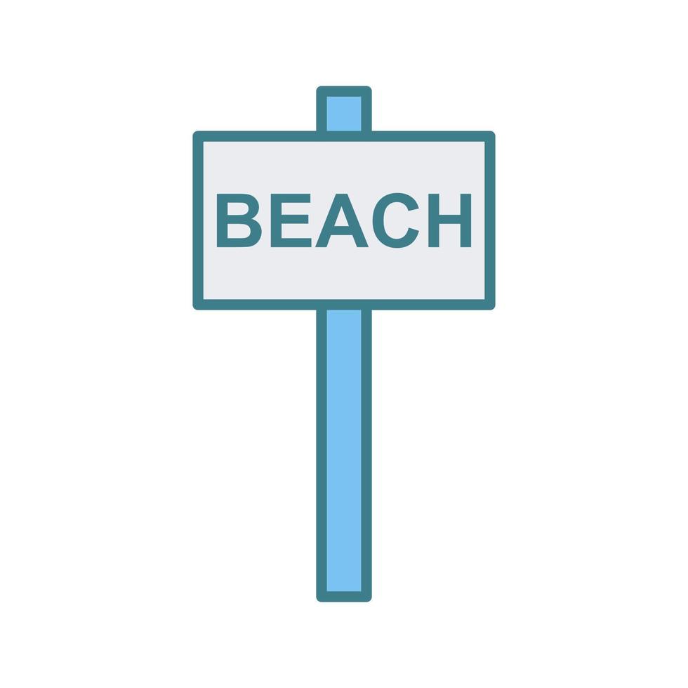 icono de vector de señal de playa