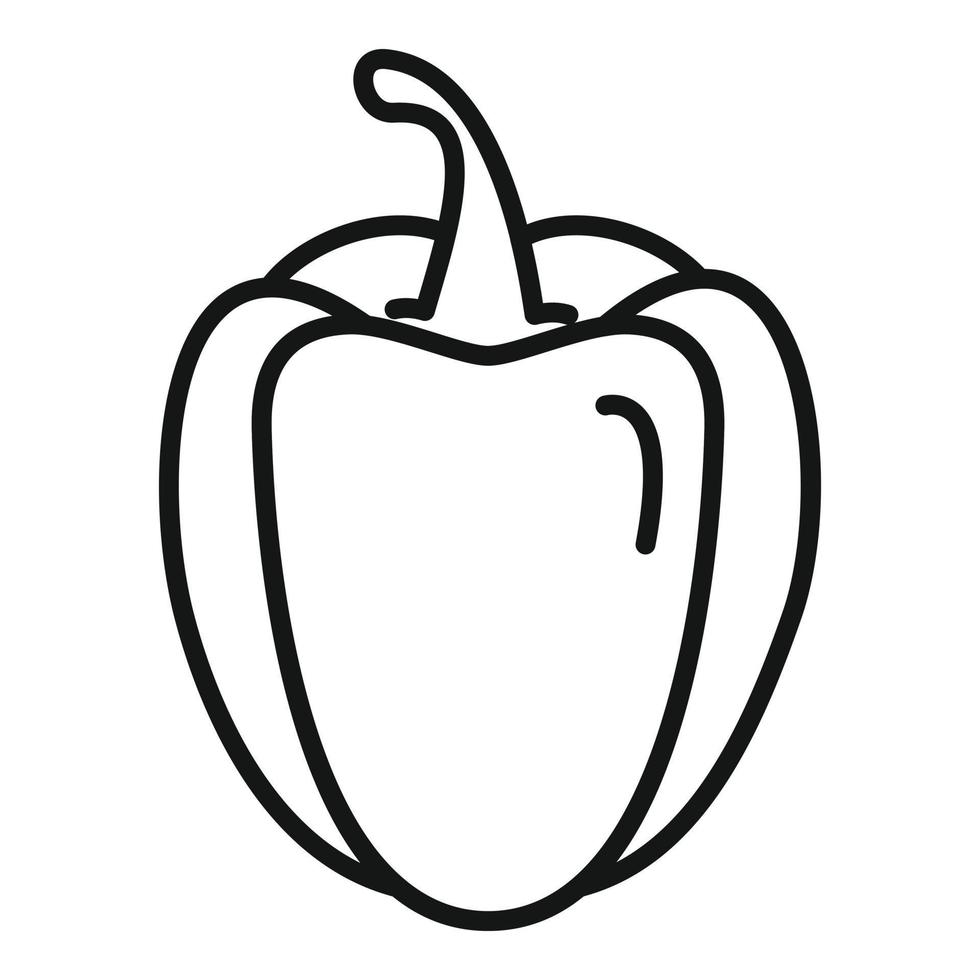 Pimiento pimenton icono contorno vector. dulce vegetal vector