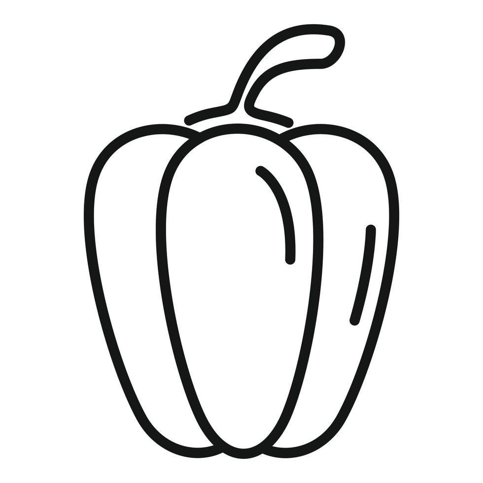 Health paprika icon outline vector. Sweet vegetable vector