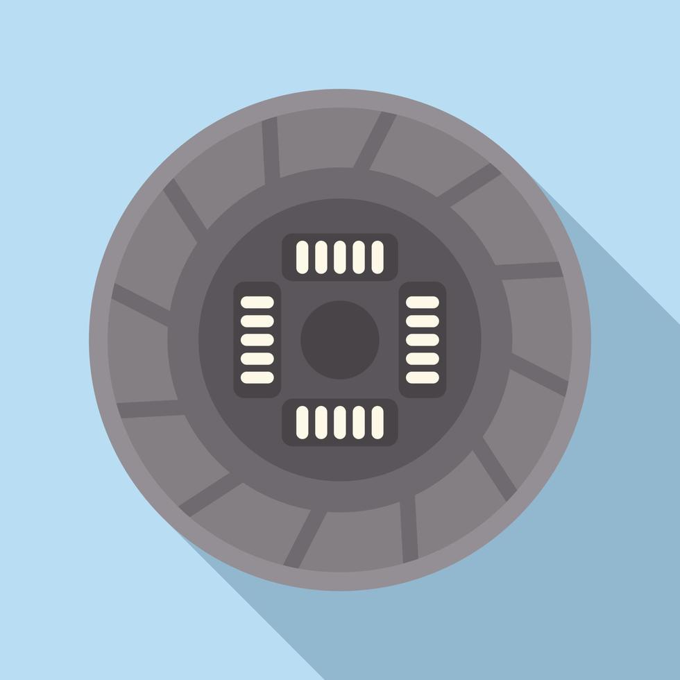 Repair clutch icon flat vector. Disk kit vector