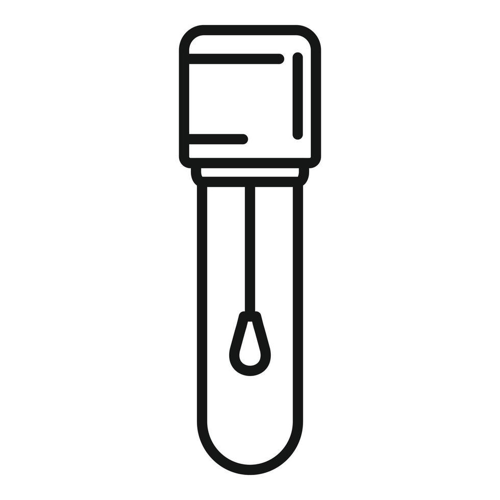 Test swab icon outline vector. Corona lab vector