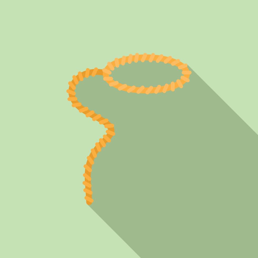Lasso knot icon flat vector. String rodeo vector
