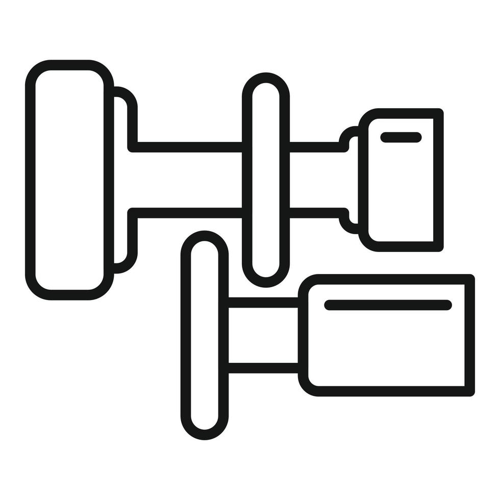 Car clutch tool icon outline vector. Disk kit vector