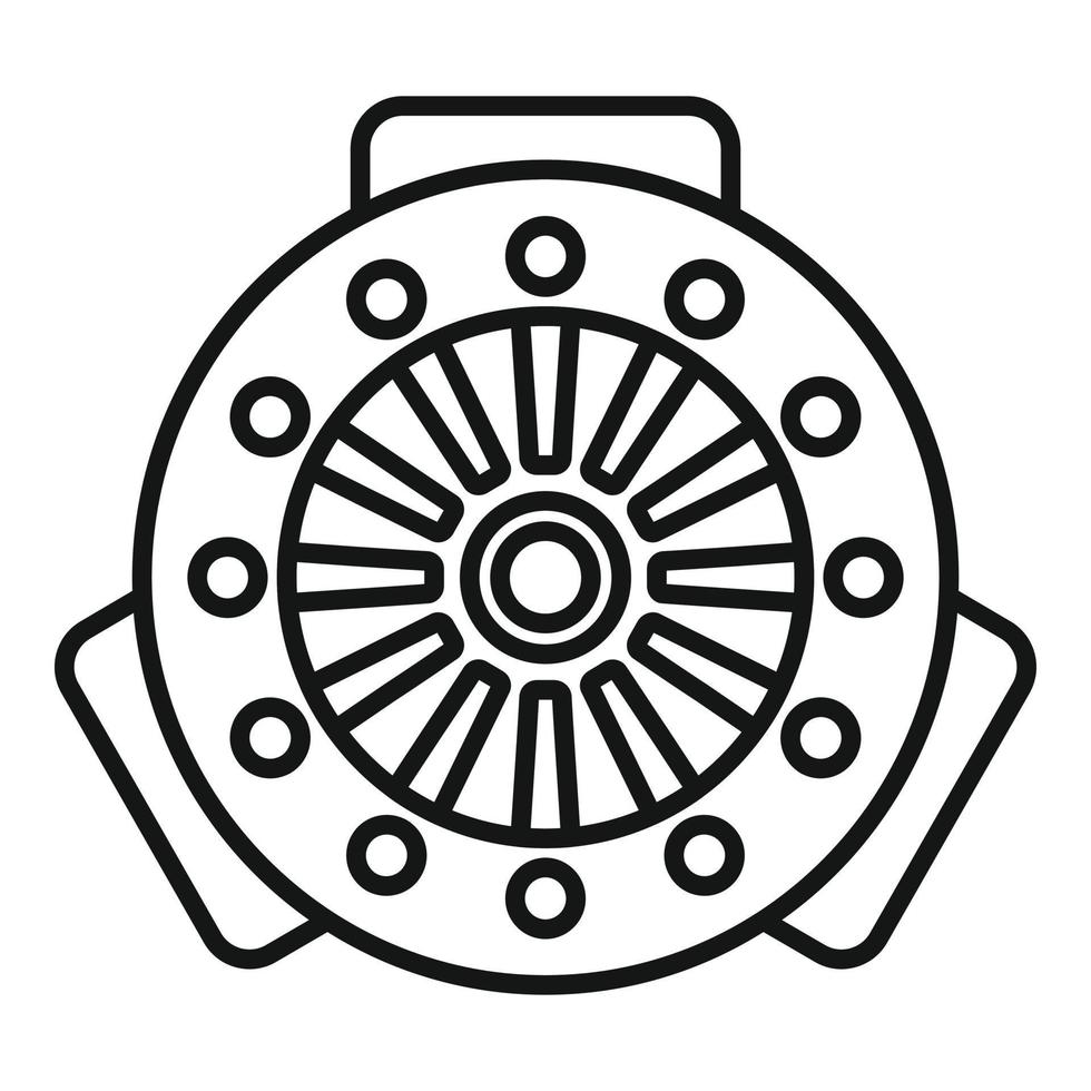 Clutch system icon outline vector. Car disk vector