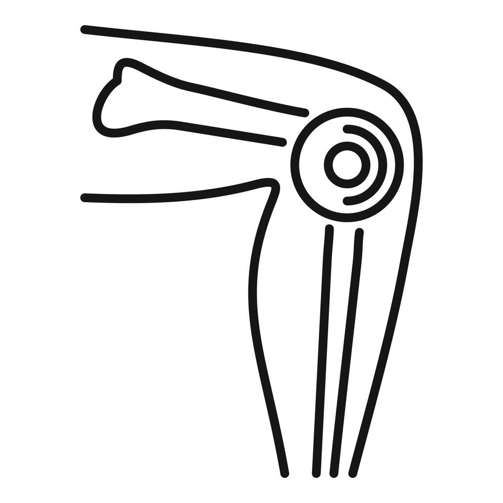 Knee problem icon outline vector. Joint pain vector