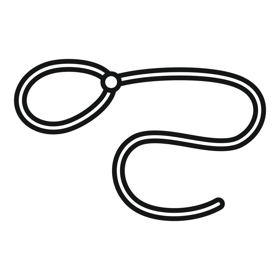 Lasso object icon outline vector. Western rope vector