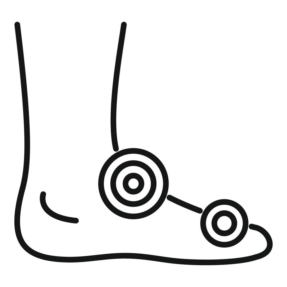 Foot injury icon outline vector. Medical pain vector