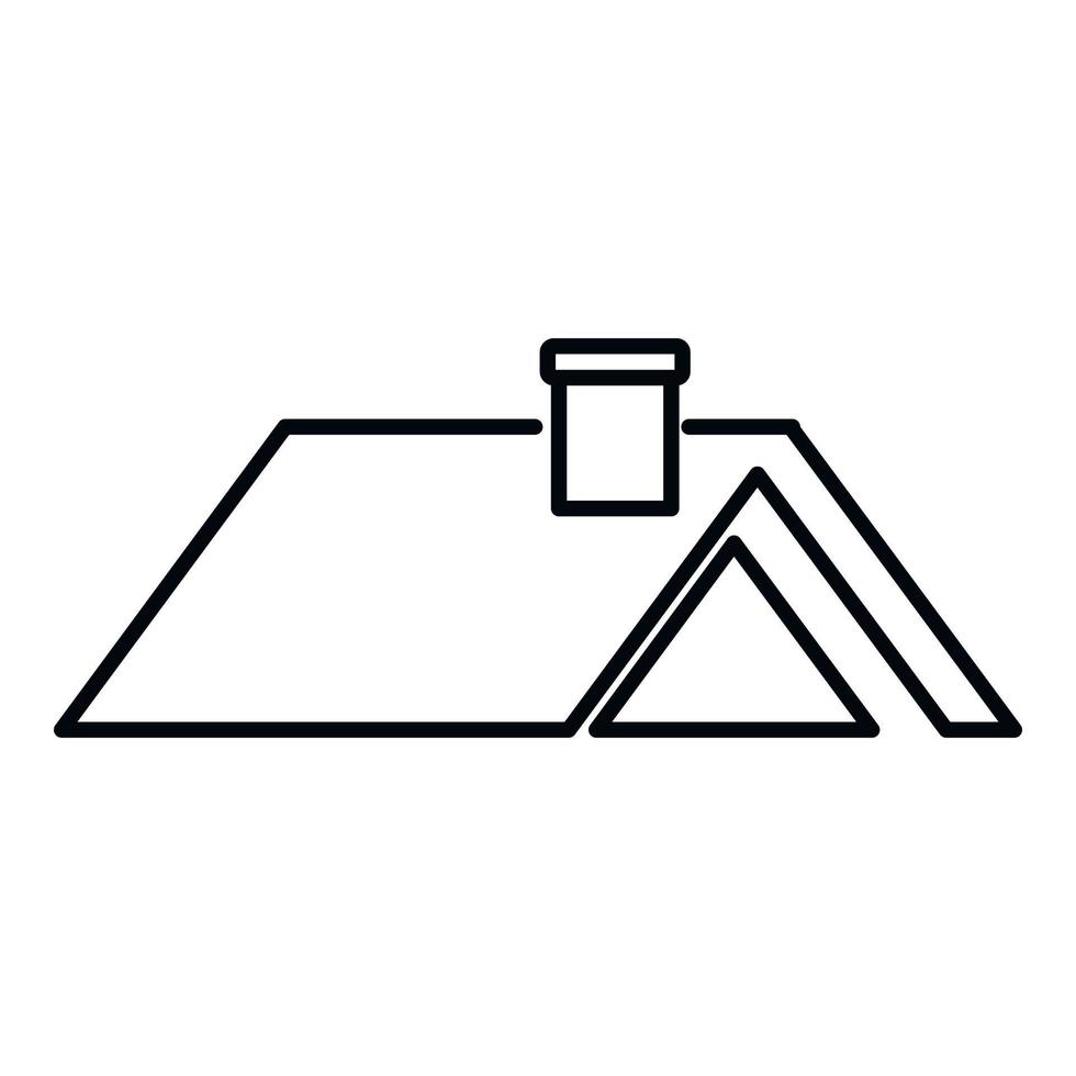 Property roof icon outline vector. House construction vector