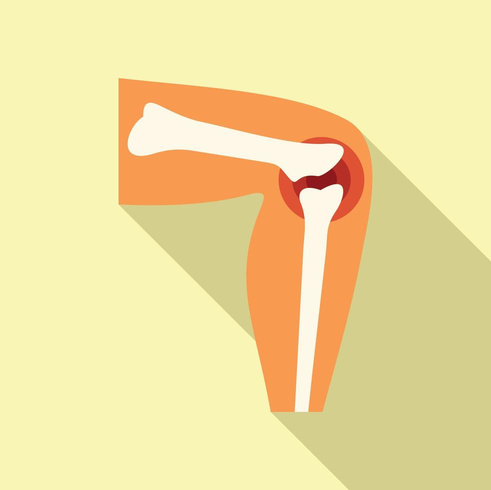 Knee problem icon flat vector. Joint pain vector