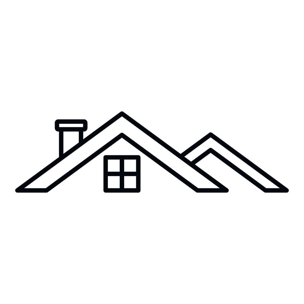 Repair roof icon outline vector. House construction vector