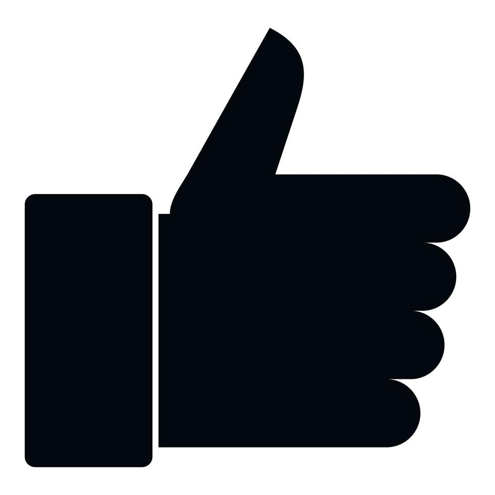 Thumb up icon simple vector. Social trust vector