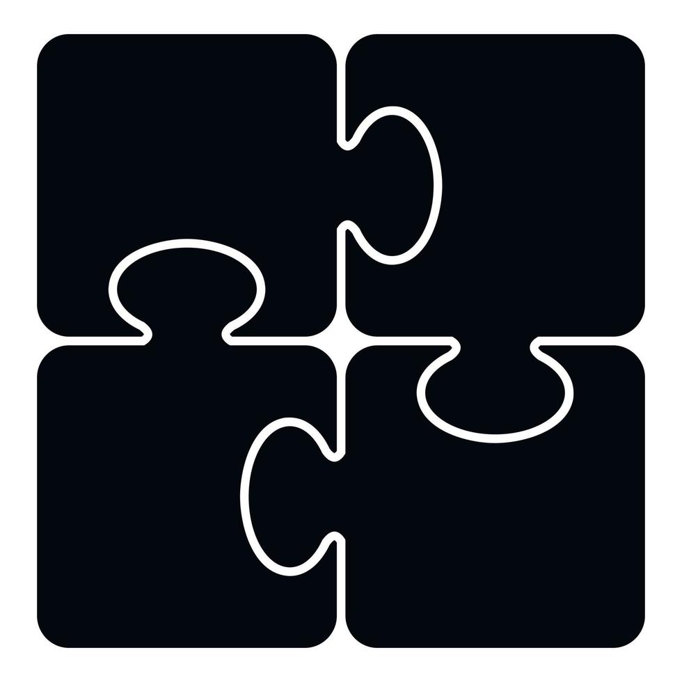 Puzzle core icon simple vector. Social trust vector