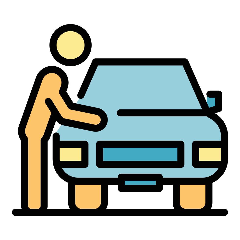 coche propietario icono vector plano