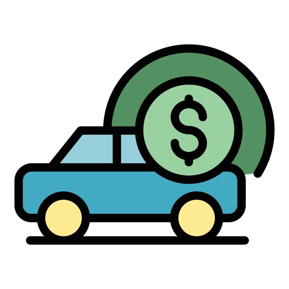 Car market icon vector flat