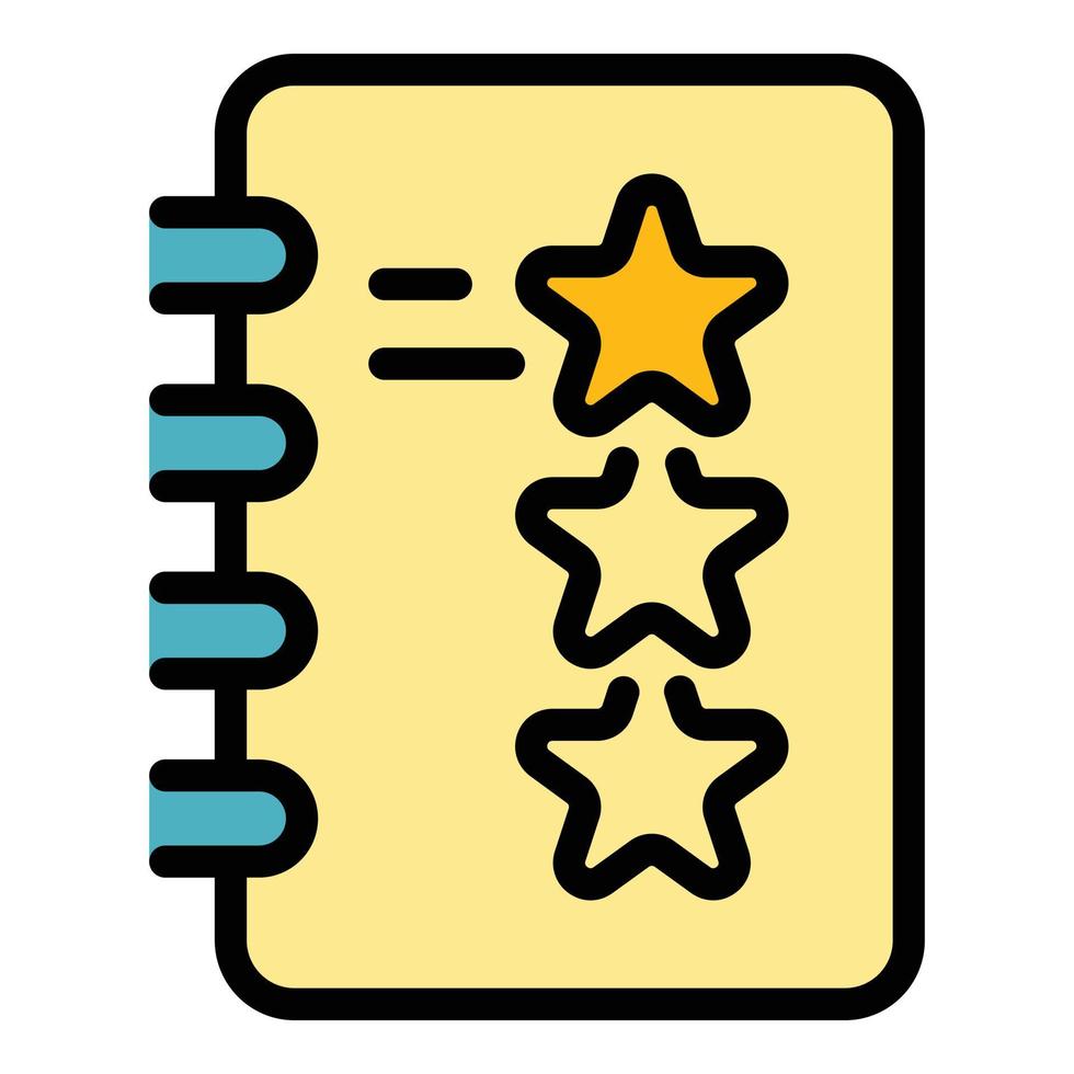 Task schedule stars icon vector flat