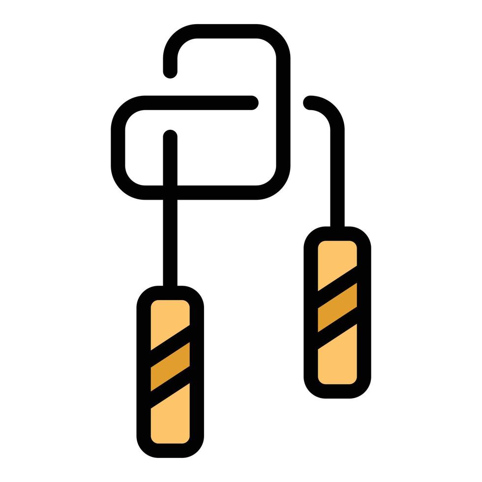 Jumping rope icon vector flat