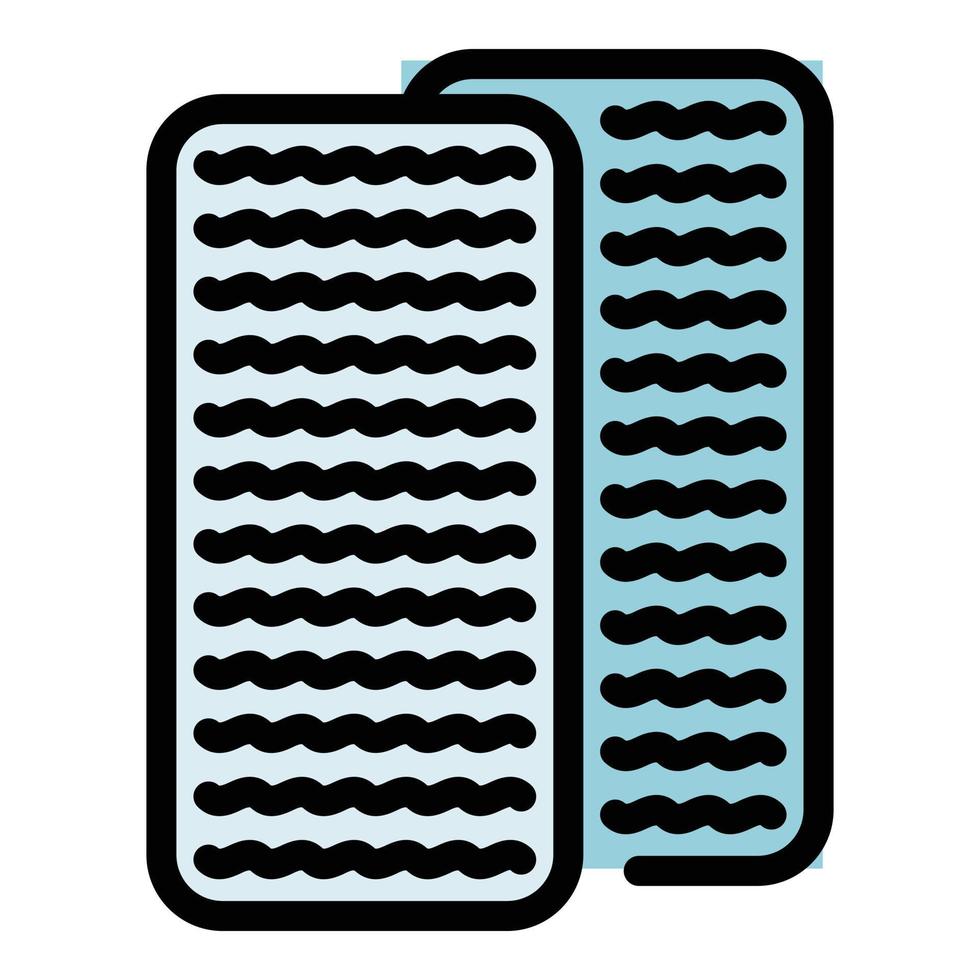 Pilates mat icon vector flat