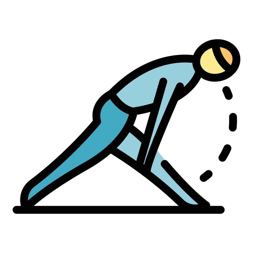 Stretch pilates icon vector flat