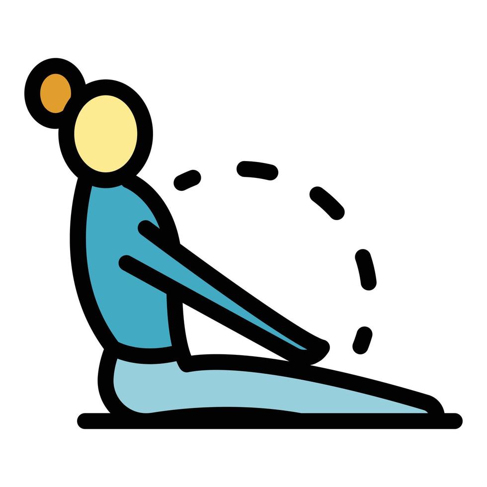 Pilates trainer icon vector flat