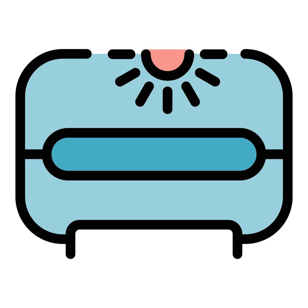 Artificial solarium icon vector flat