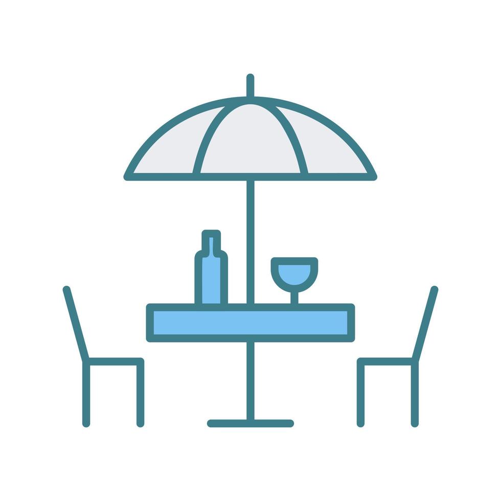 Unique Cafe Table Vector Icon