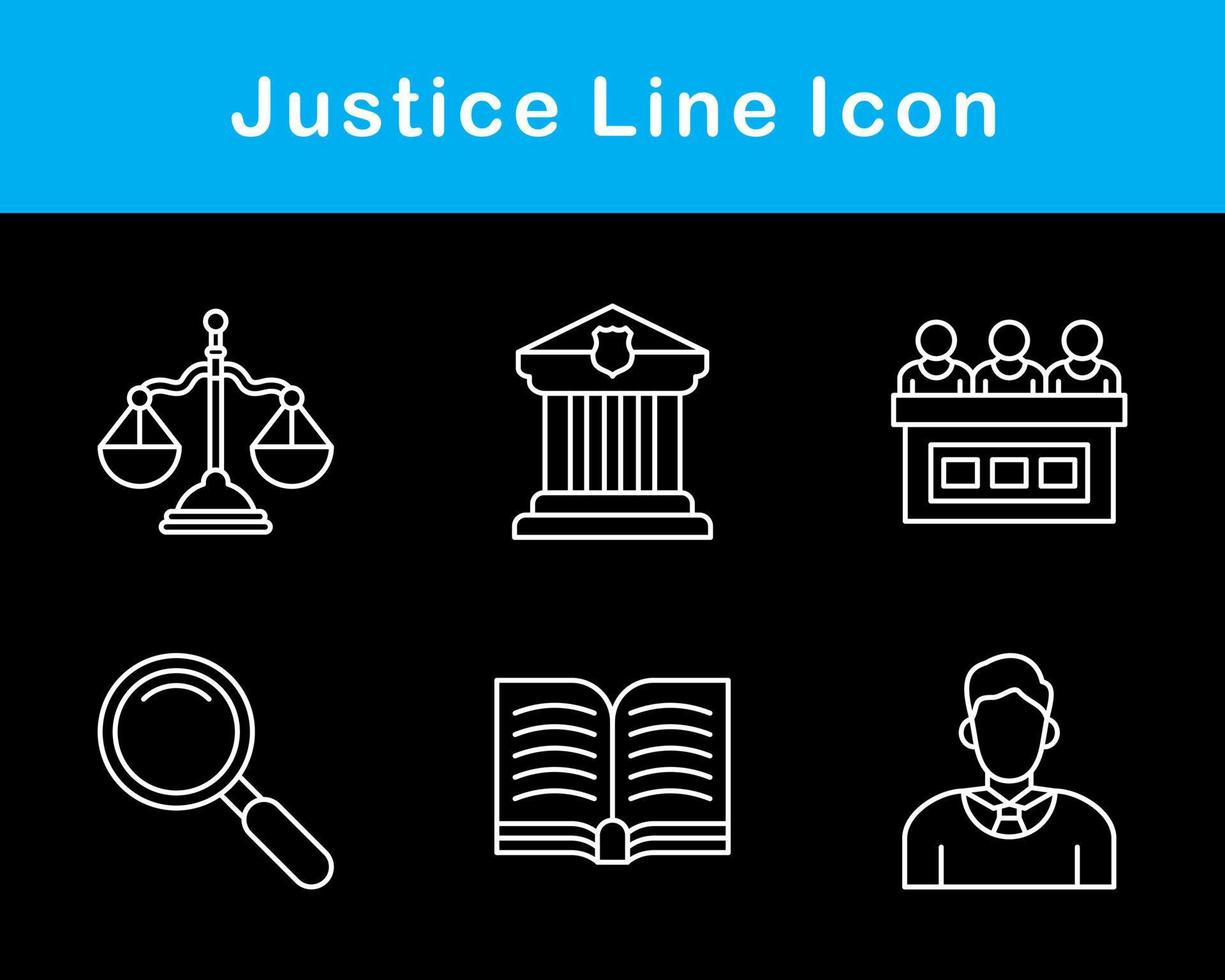 Justice Vector Icon Set