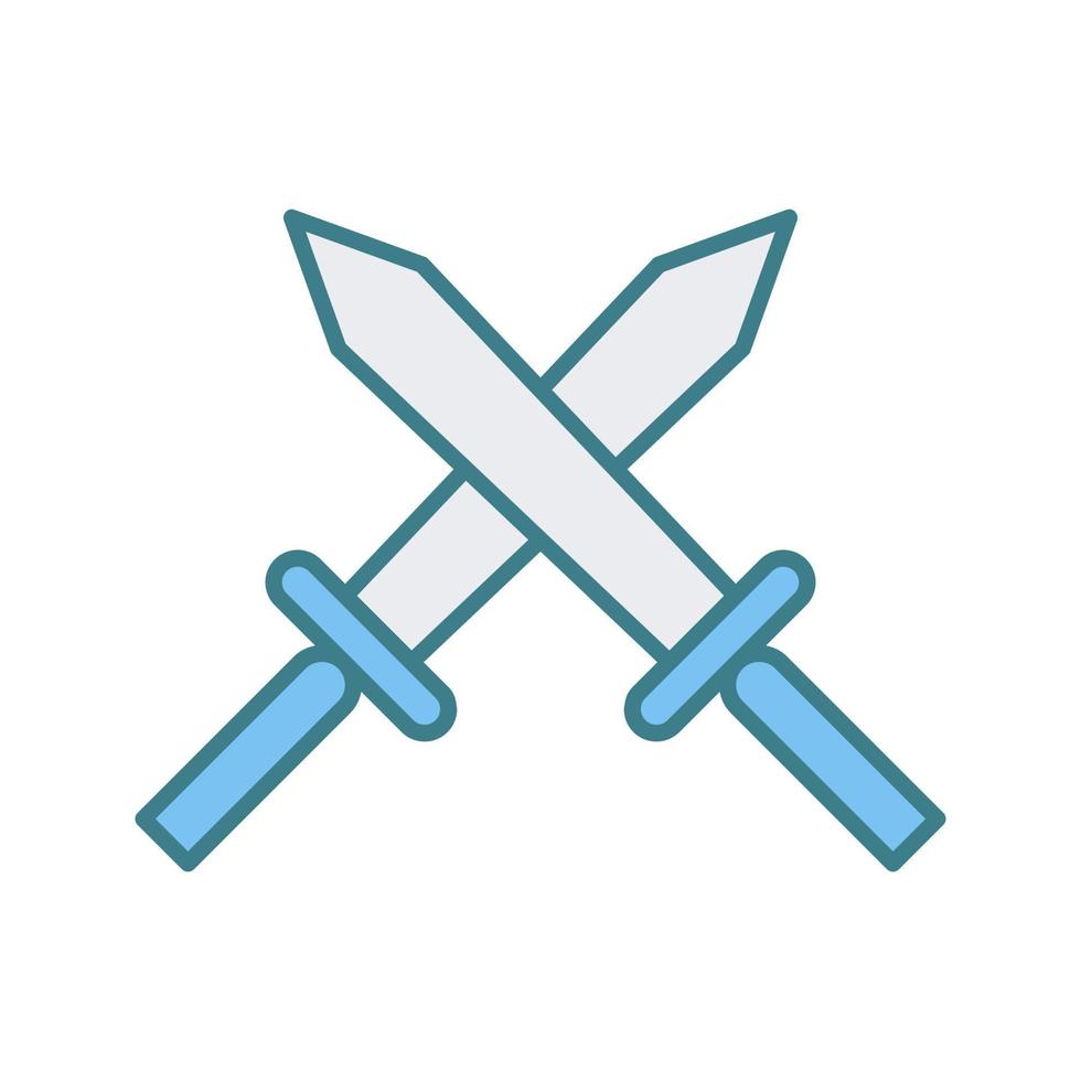 Unique Two Swords Vector Icon