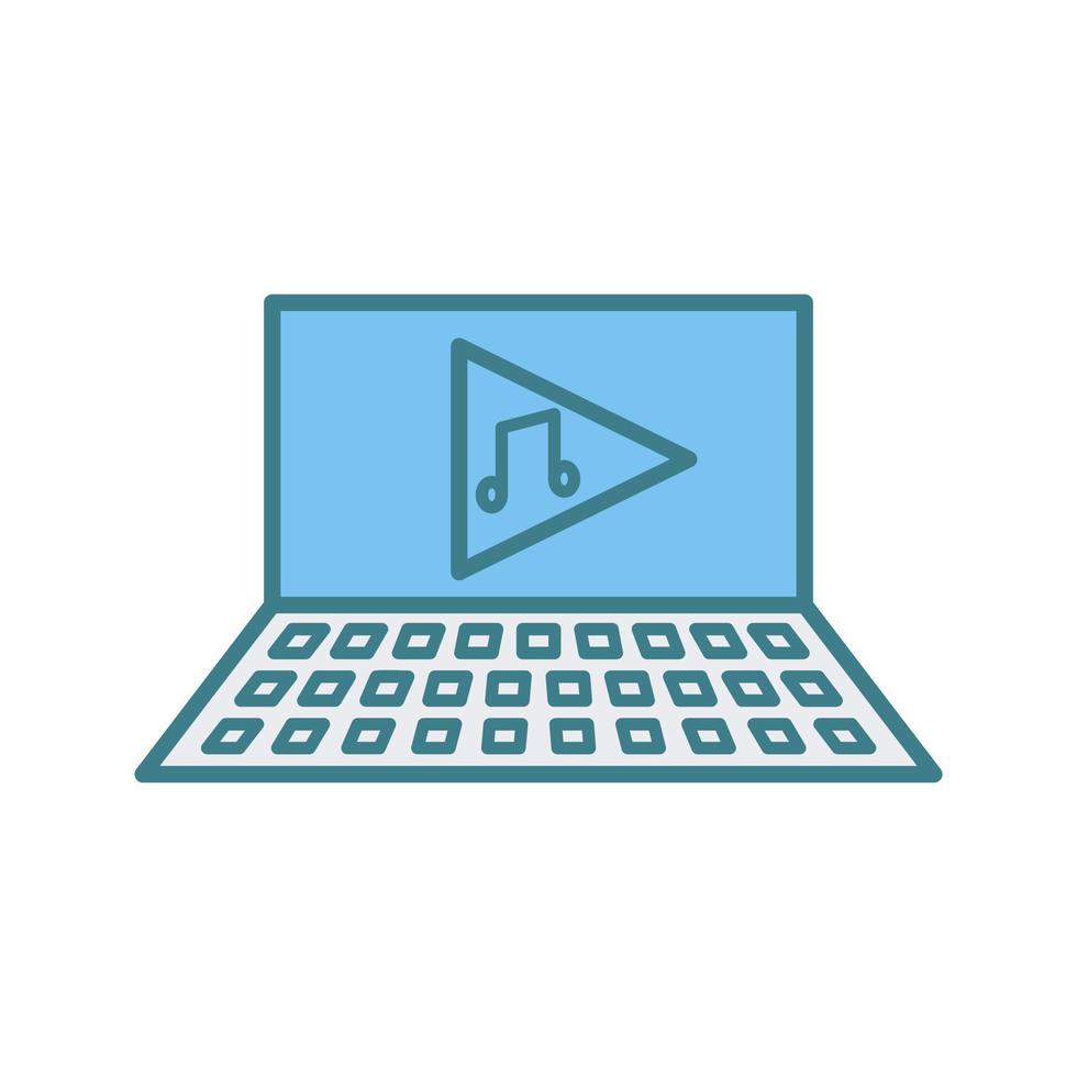 Unique Play Music Vector Icon