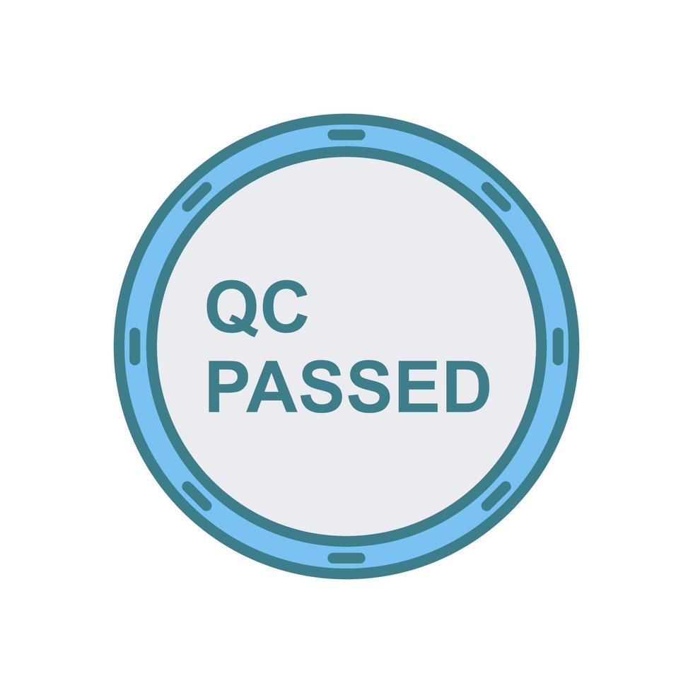 Unique QC Passed Vector Icon