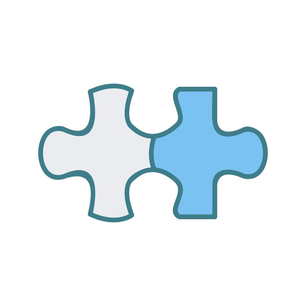 Unique Puzzle Piece Vector Icon