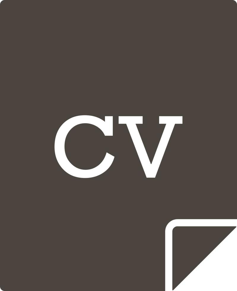 Cv vector icon. Simple element illustrationCv vector icon. Material concept vector illustration. on white background