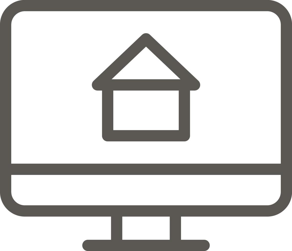 Computer, home vector icon. Simple element illustration from UI concept. Computer, home vector icon. Real estate concept vector illustration. on white background