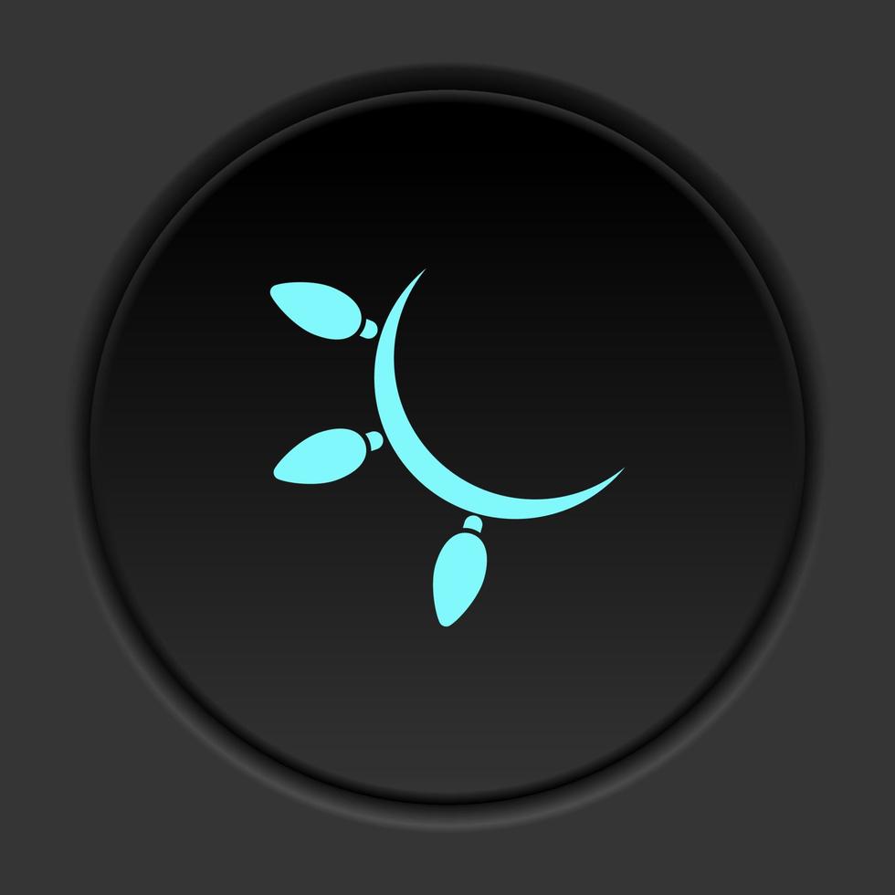 Dark button flat icons on round backgrounds. Building construction insurance dark circle vector icon on darken background