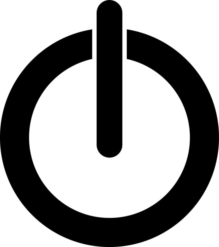 Power button, icon. Element of simple icon for websites, web design, mobile app, infographics. Thick line icon for website design and development, app development on white background vector
