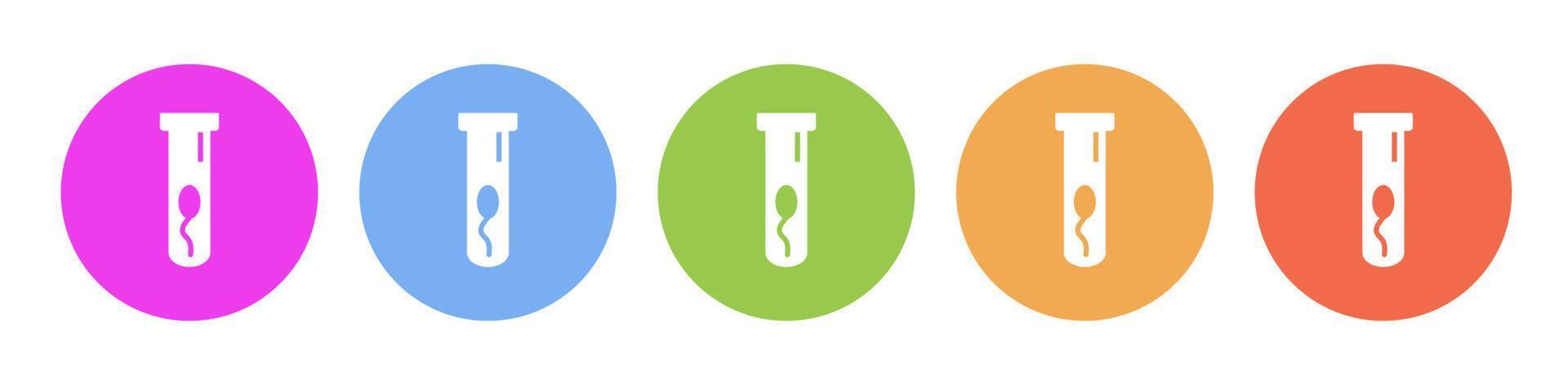 Multi colored icon Artificial insemination sperm. Button banner round badge interface for application illustration on white background vector