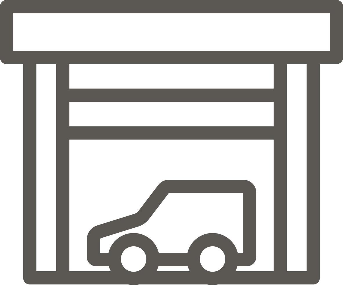 Car, garage vector icon. Simple element illustration from UI concept. Car, garage vector icon. Real estate concept vector illustration. on white background