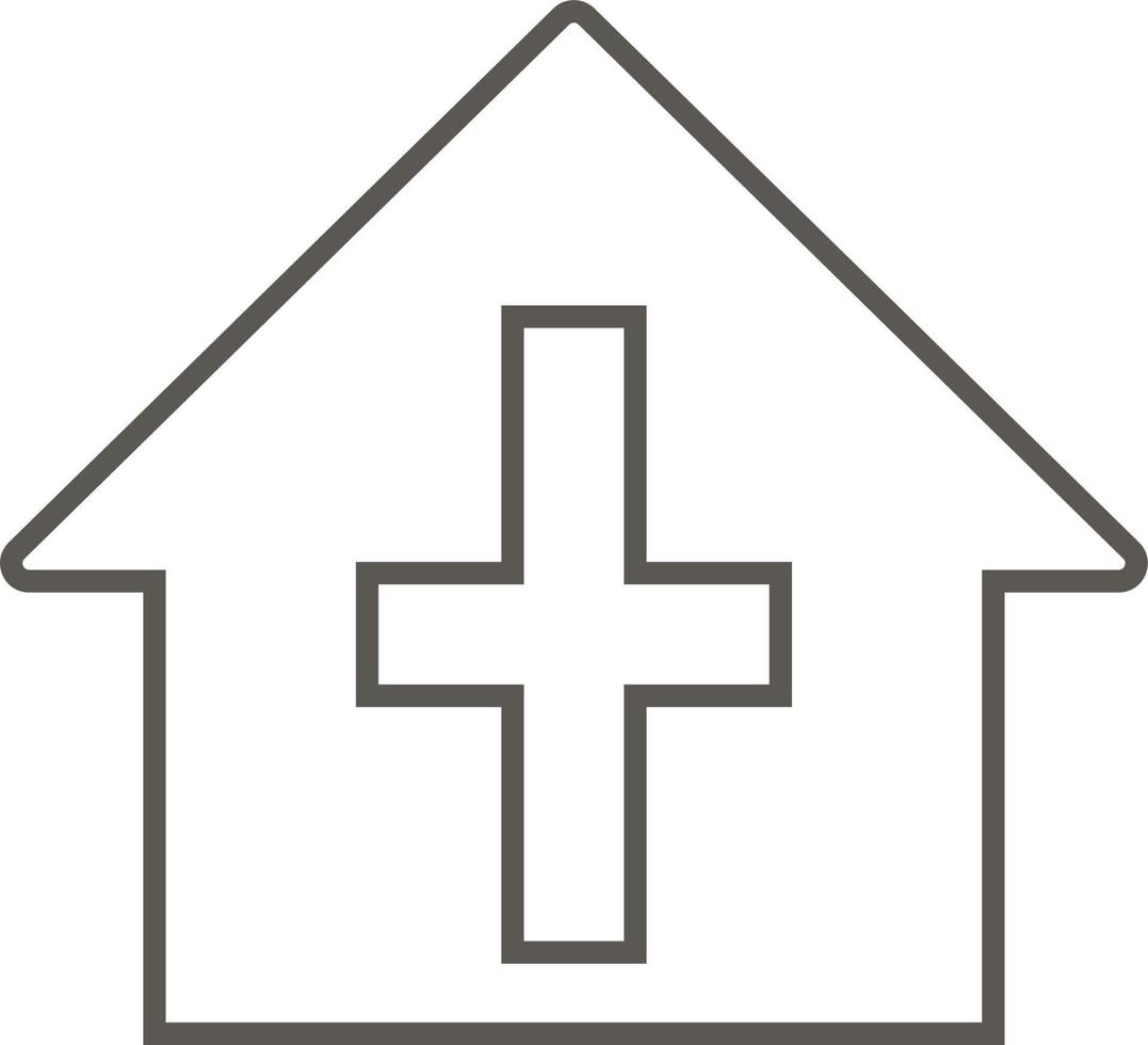 Chapel outline vector icon. Simple element illustration from map and navigation concept. Chapel outline vector icon. Real estate concept vector illustration.
