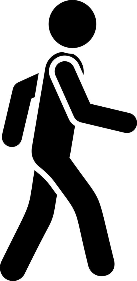 Man, walking, icon. Element of simple icon for websites, web design, mobile app, infographics. Thick line icon for website design and development, app development on white background vector
