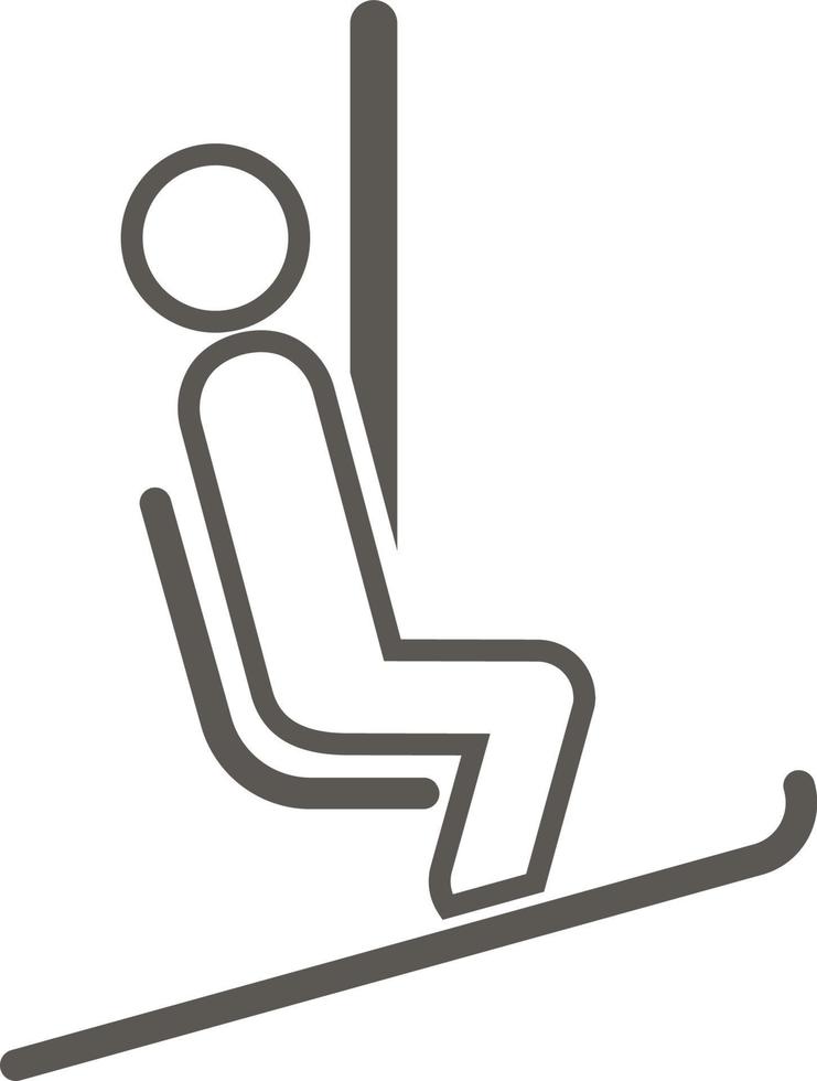 Chairlift vector icon. Simple element illustration from map and navigation concept. Chairlift vector icon. Real estate concept vector illustration.