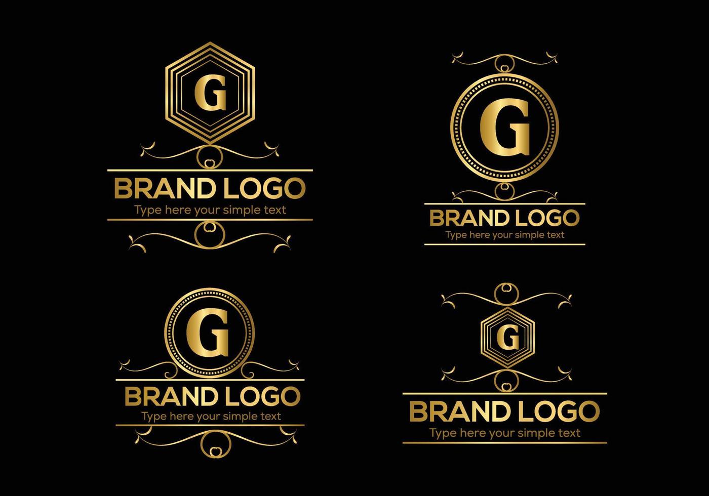 Initial Letter Luxury Logo template in vector art for Restaurant and other vector illustration