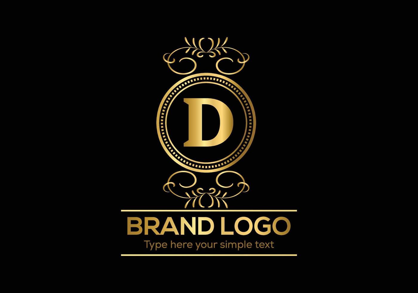 Initial Letter Luxury Logo template in vector art for Restaurant and other vector illustration