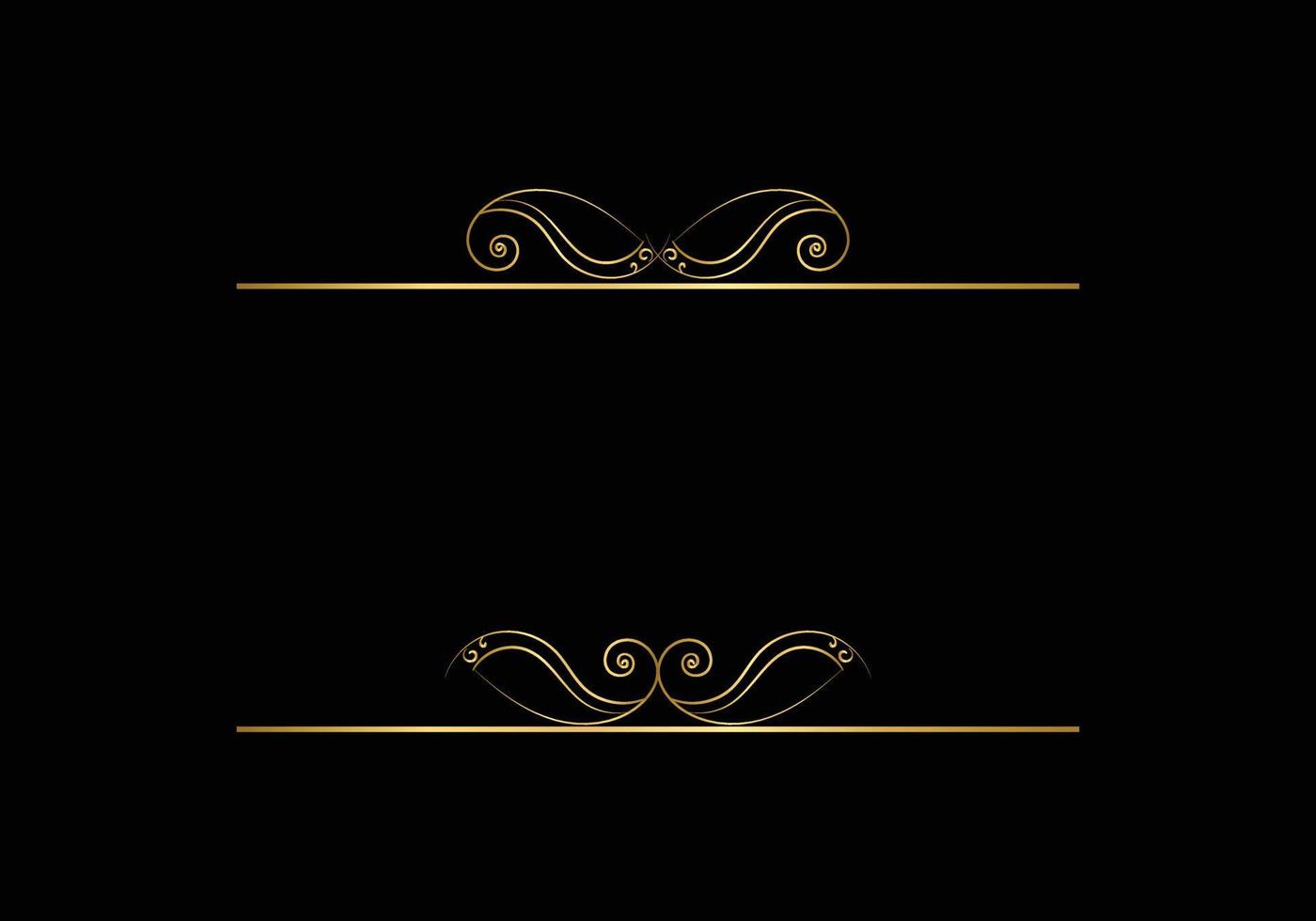 dorado caligráfico diseño elementos. oro menú y invitación borde, marco,divisor,página decoración. vector