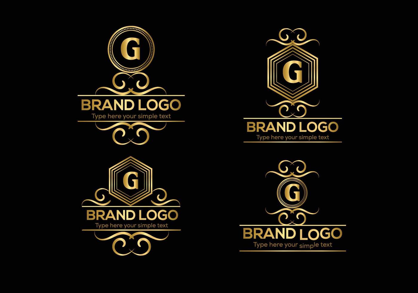 Initial Letter Luxury Logo template in vector art for Restaurant and other vector illustration