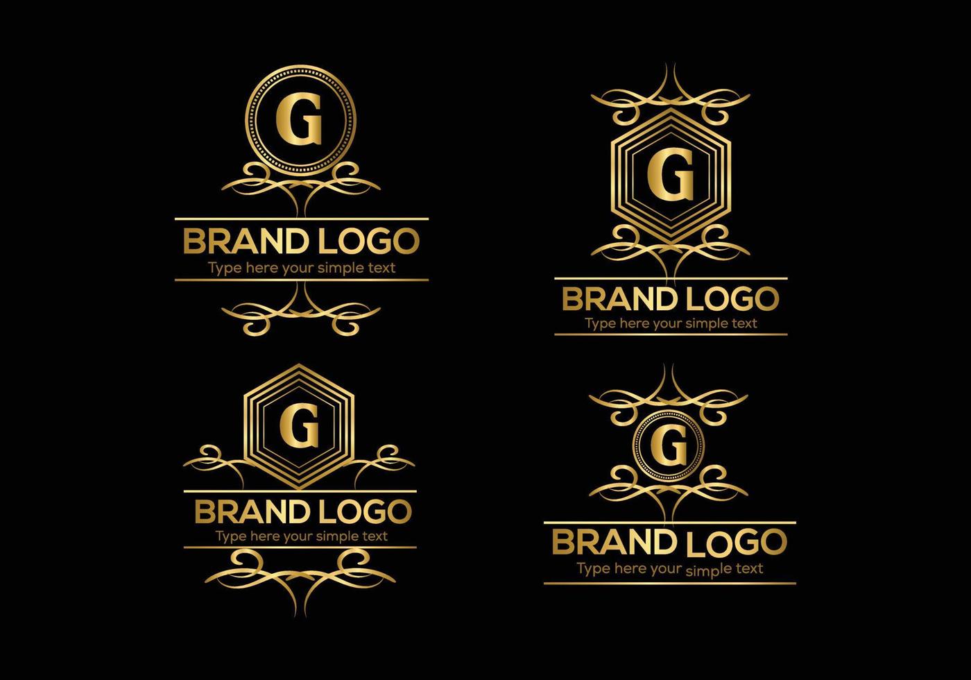 Initial Letter Luxury Logo template in vector art for Restaurant and other vector illustration