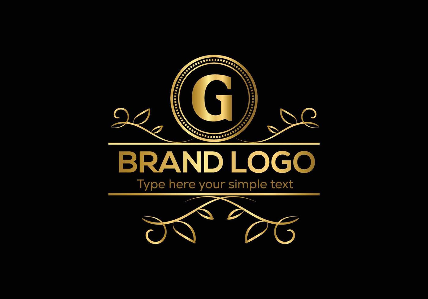 Initial Letter Luxury Logo template in vector art for Restaurant and other vector illustration