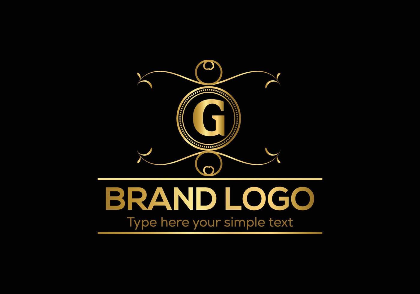 Initial Letter Luxury Logo template in vector art for Restaurant and other vector illustration