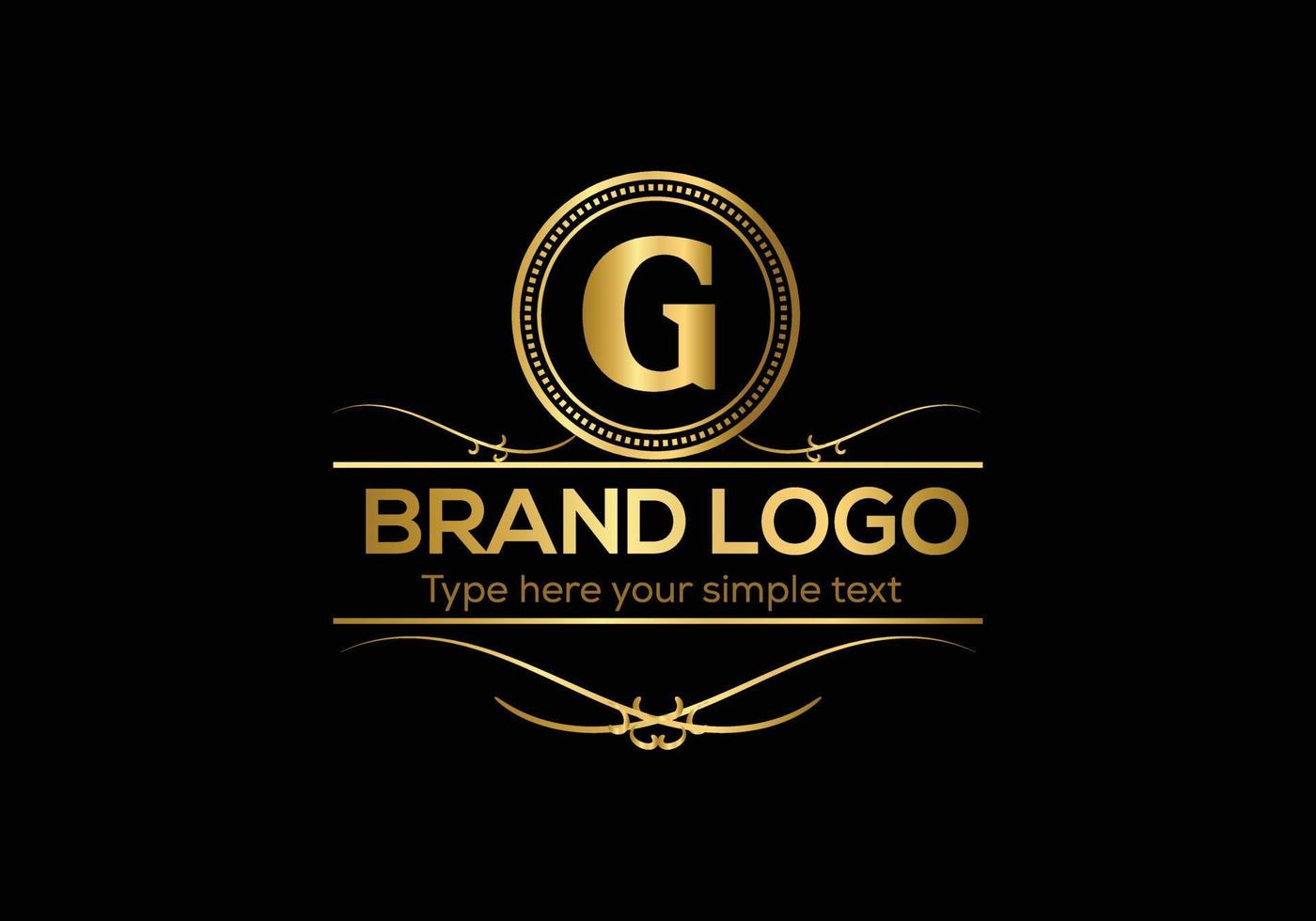 Initial Letter Luxury Logo template in vector art for Restaurant and other vector illustration